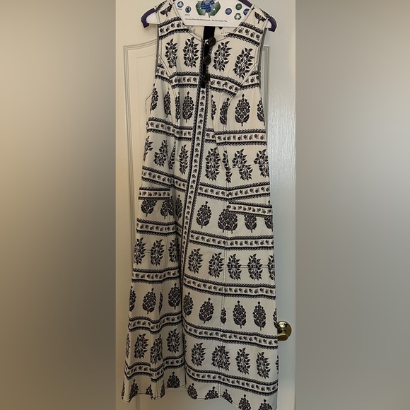 Anthropologie Black and White Patterned Midi Dress - size 18w - Picture 2 of 5